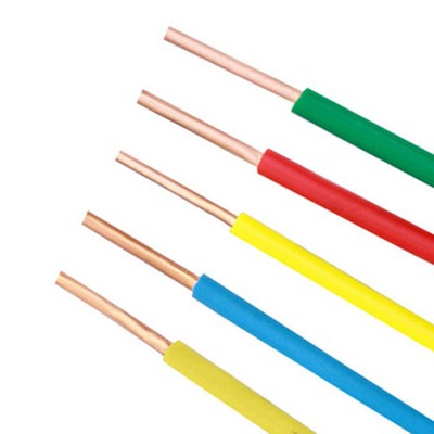 750V Multicolor Single Core PVC Insulated Cable Anti korosi Tahan Panas